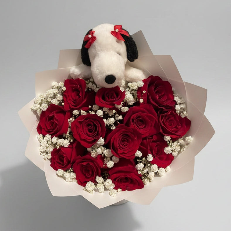 Snoopy Red Bouquet