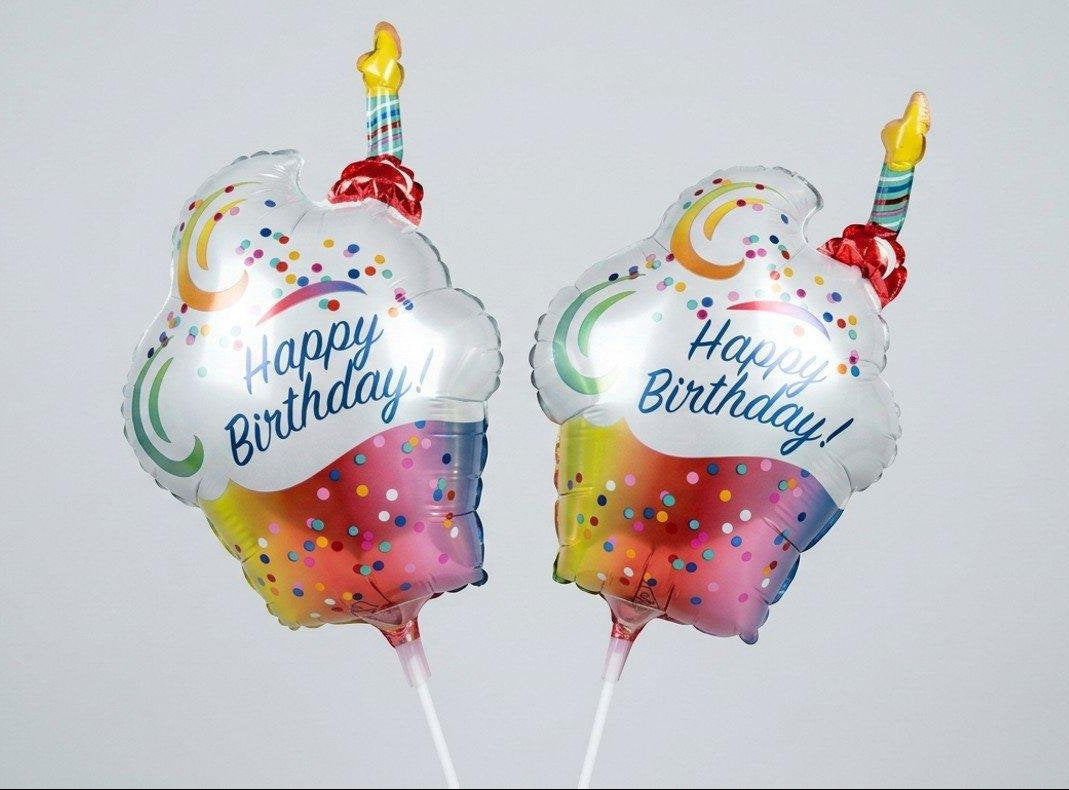 Birthday Cupcake 11in Balloon (AIR FILLED)
