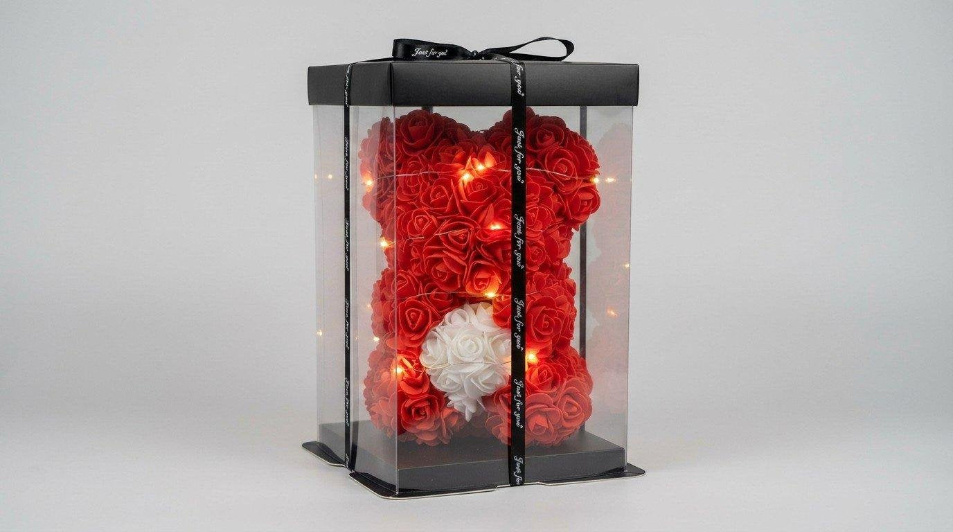 11in Red Bear with Lights