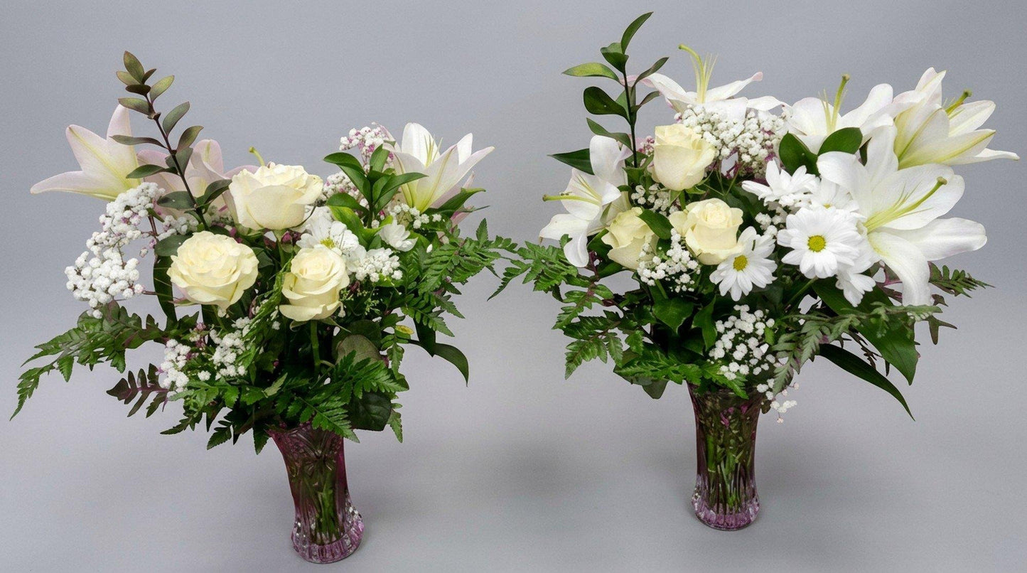 All White Florals in a Vase