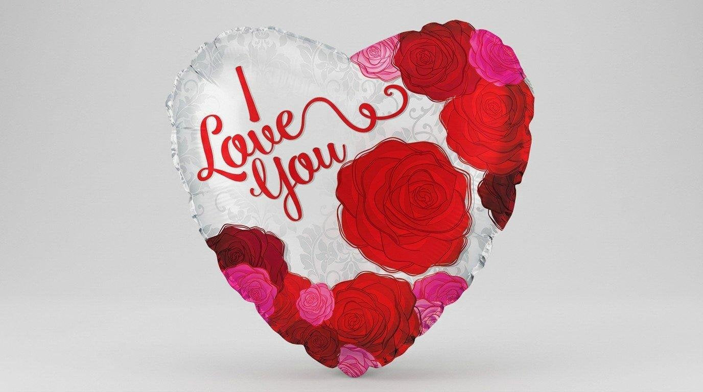 I Love You Heart 18' (HELIUM)