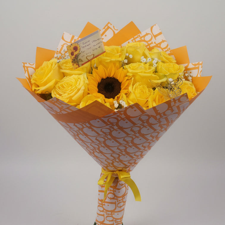 Yellow Dior: Roses & Sunflowers