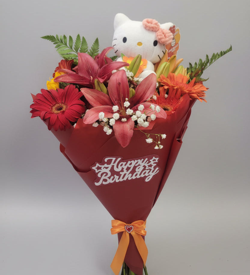 Hello Kitty Birthday Plushie Bouquet