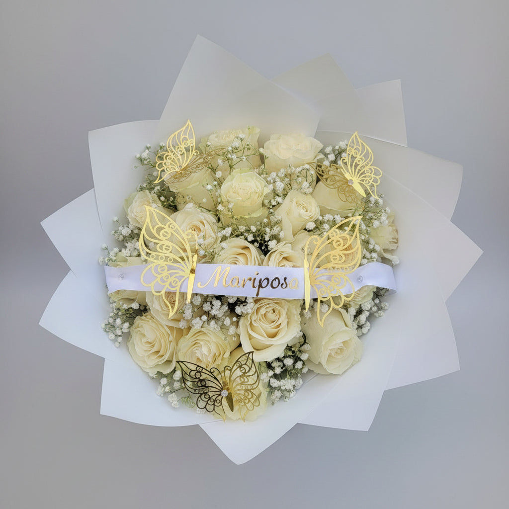 15 Roses Bouquet With Banner