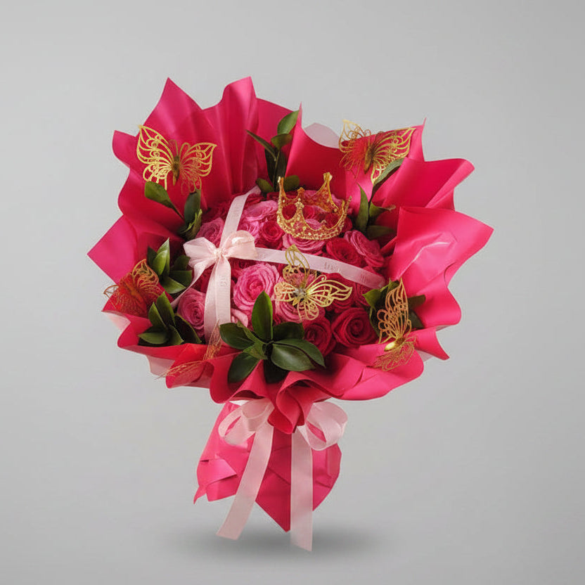Hot Pink Dior Bow Bouquet