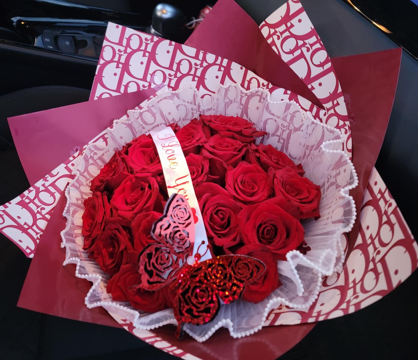 I Love You Red Dior Bouquet