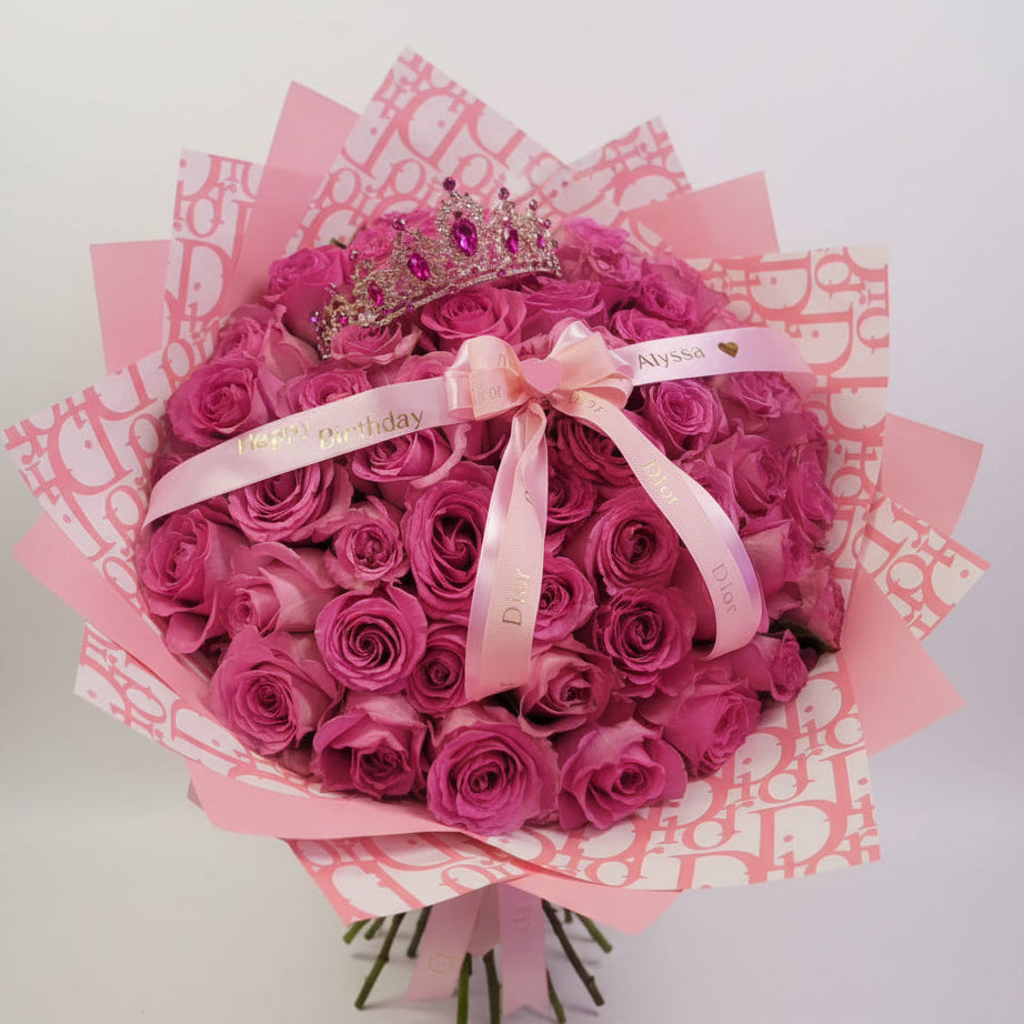 Birthday Dior Bow Bouquet