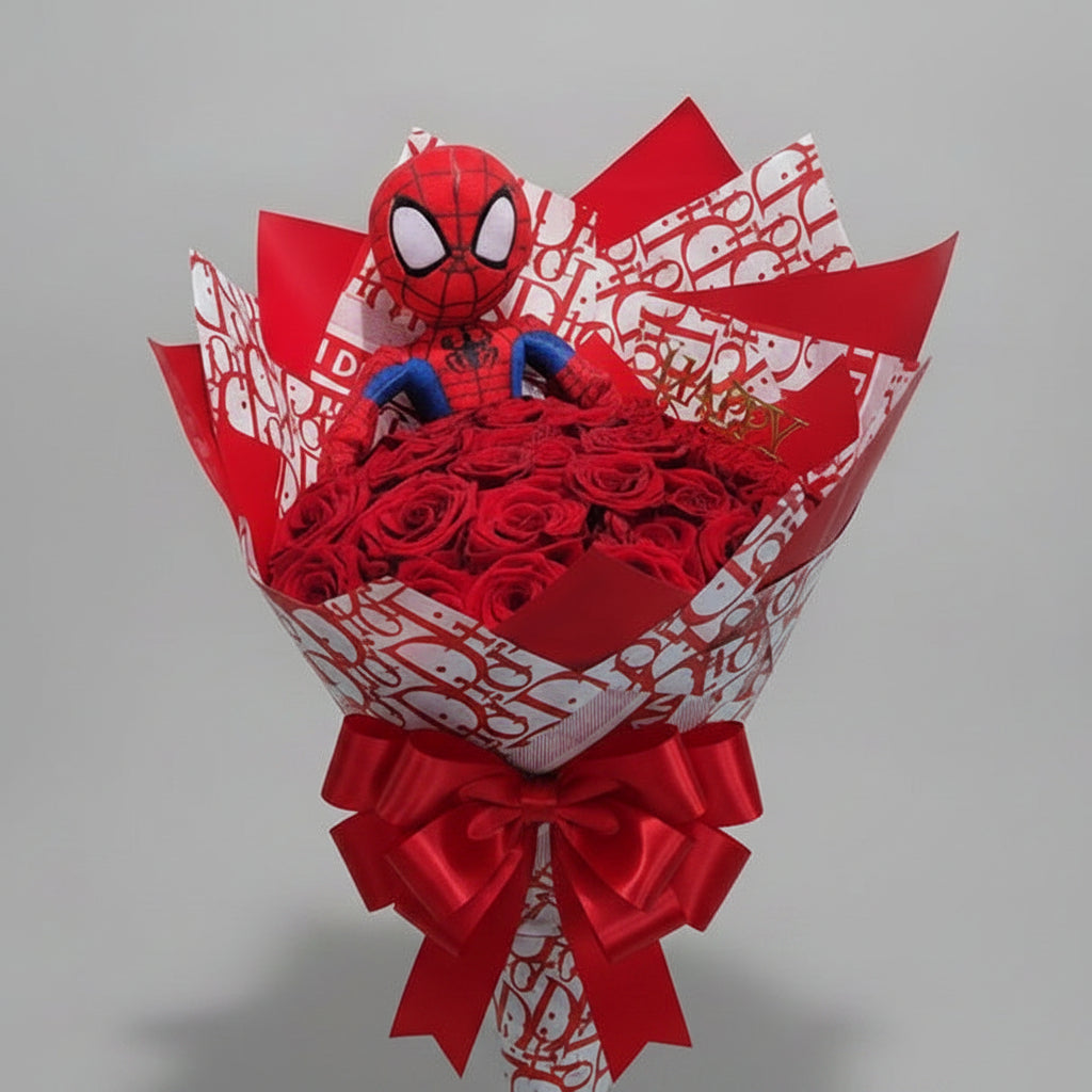 Spiderman Plushie Bouquet