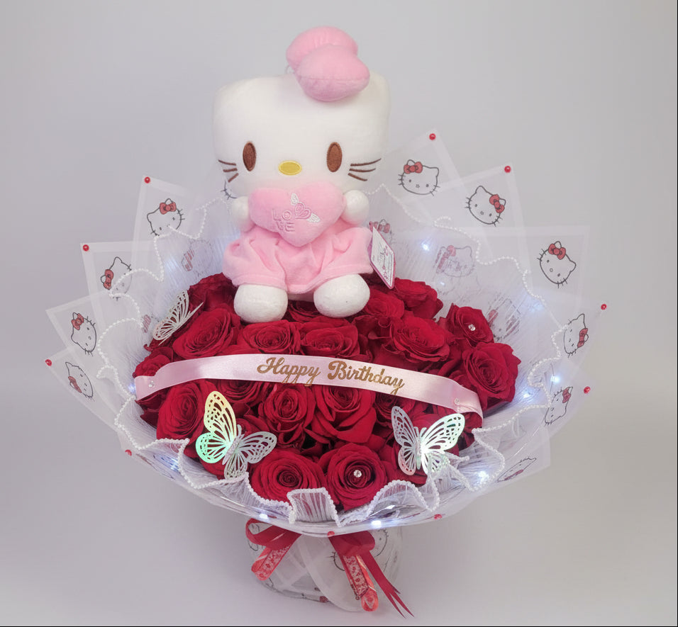 Hello Kitty 25 Rose Bouquet