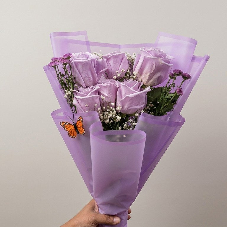 1/2 Dzn Roses Flat Bouquet