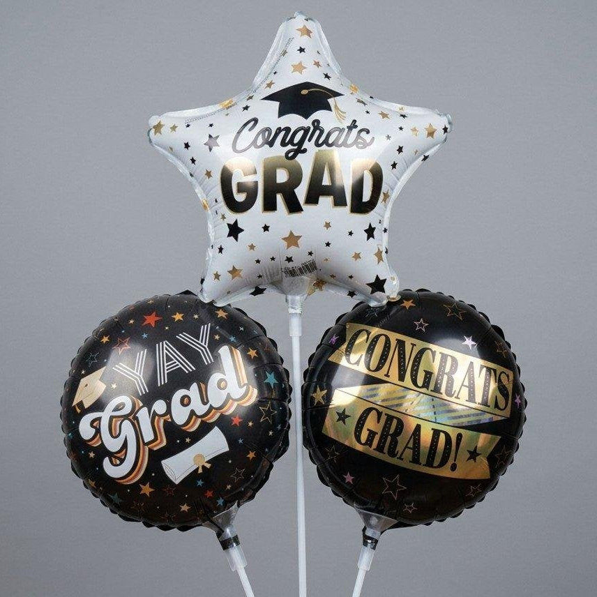 Congrats Grad 9in Balloon (AIR FILLED)