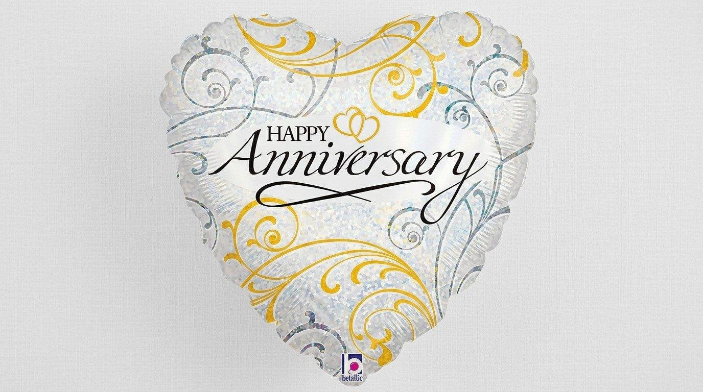 Anniversary White Heart 18' (HELIUM)
