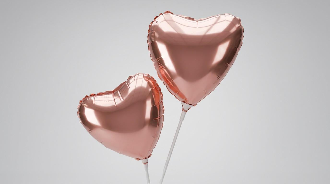 Rose Gold Heart 9in Balloon (AIR FILLED)