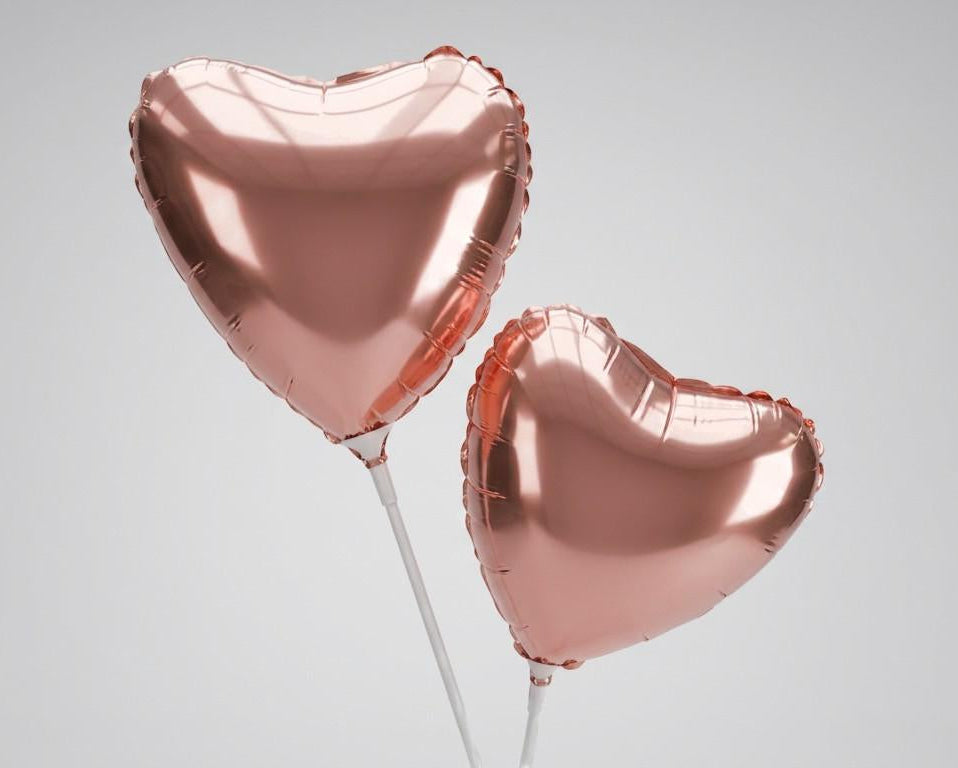 Rose Gold Heart 9in Balloon (AIR FILLED)