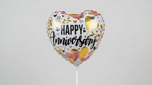 Happy Anniversary 9in Balloon (AIR FILLED)
