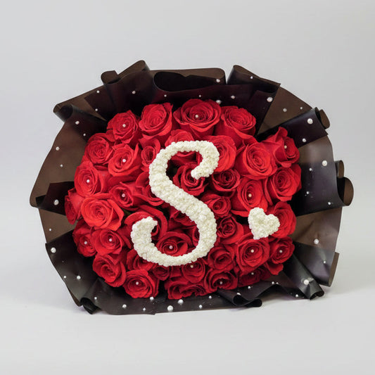 Initial Bouquet Classic with Pearls (X-Large)