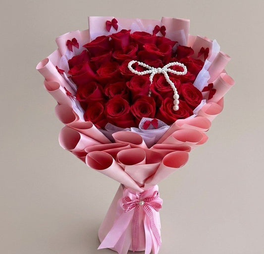 Red Bow Bouquet