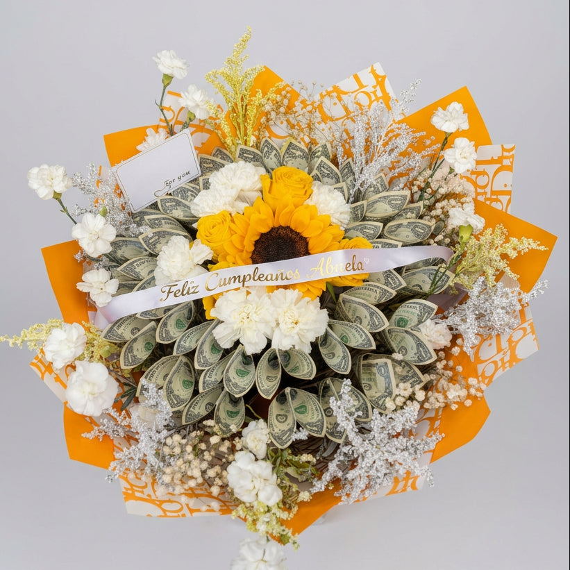 Sunflower Money Bouquet