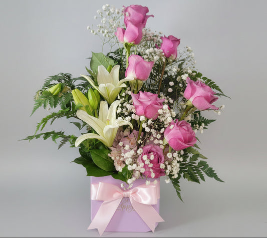 Split in Two Floral Box