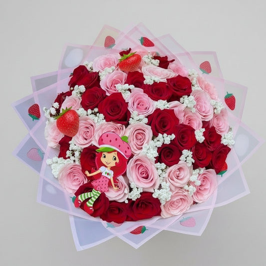 Strawberry Shortcake Rose Bouquet