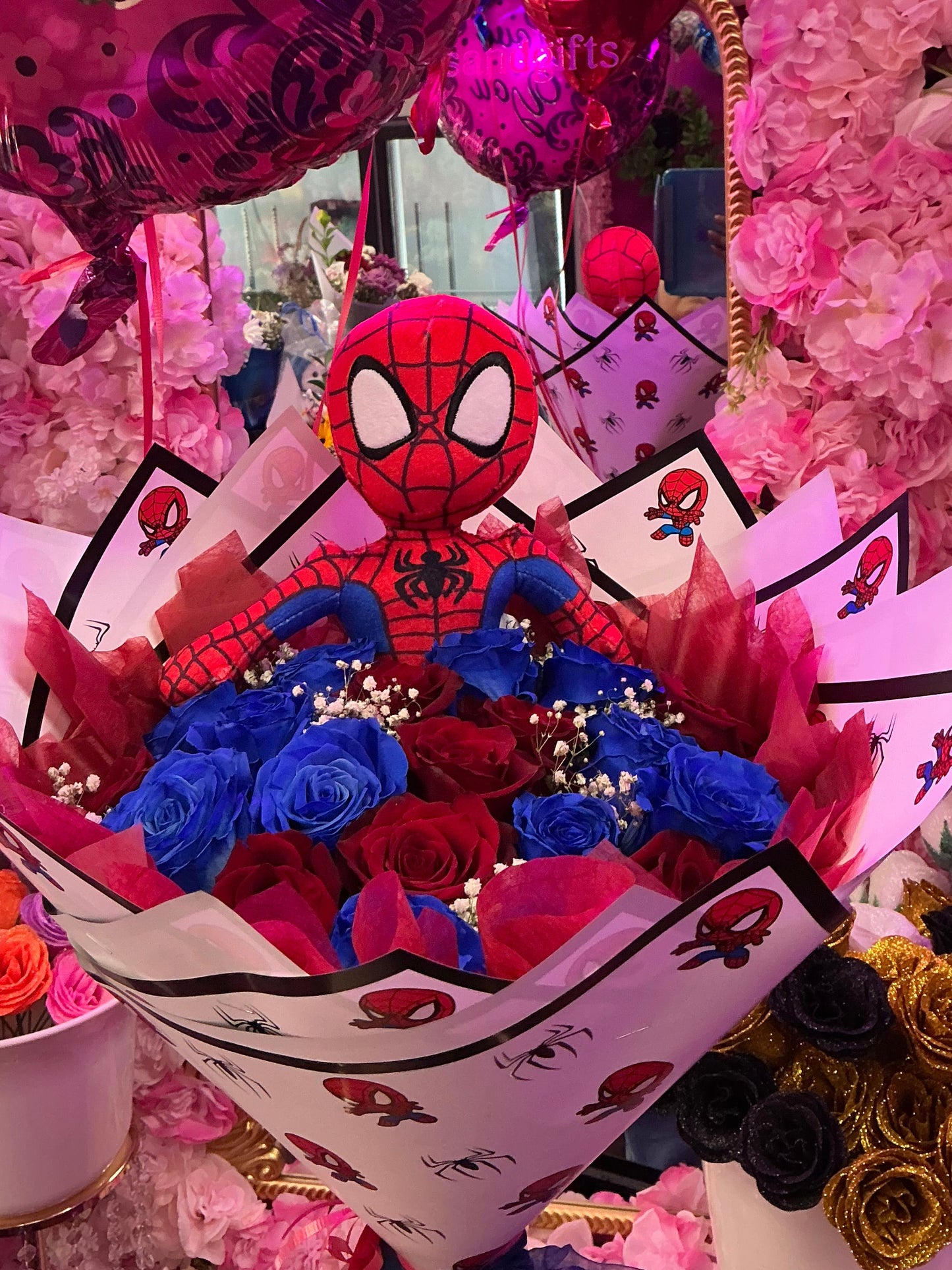 Spiderman Plushie Bouquet