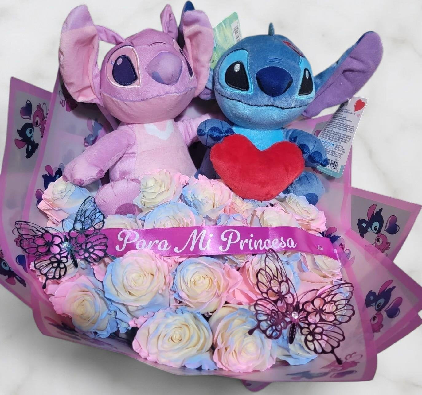 Angel & Stitch Plushie Bouquet