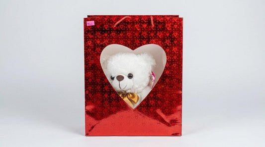 Red Heart Gift Bag w. Plushie