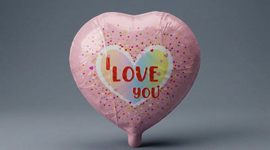 I Love You Pink Heart 17'  (HELIUM)