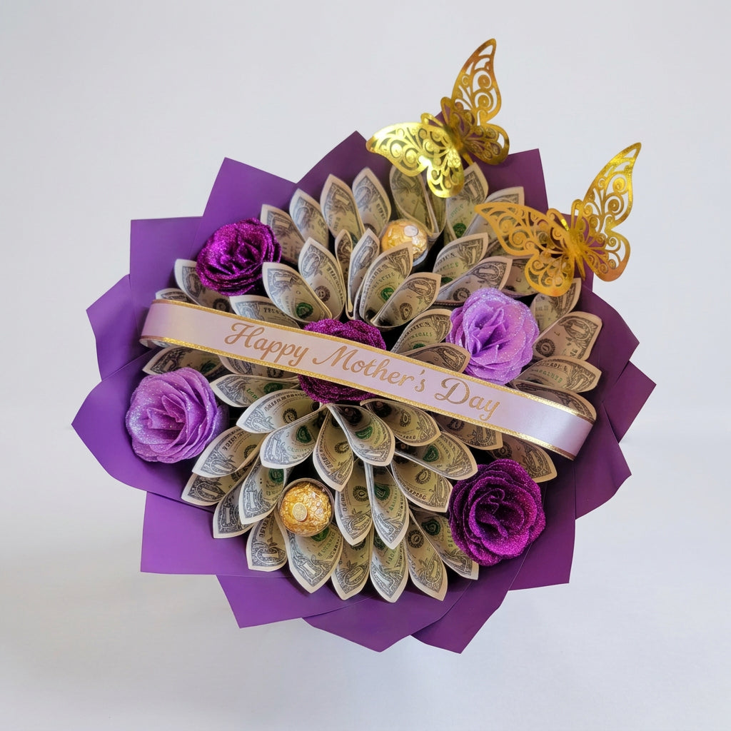 Money Bouquet (Artificial Flowers- Medium)