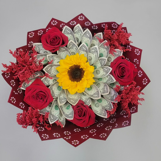 Sunflower Money Bouquet