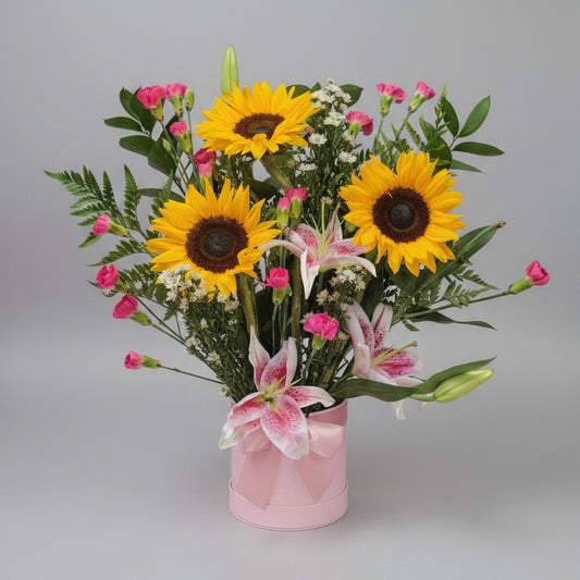 Sunflowers & Lily Arrangment