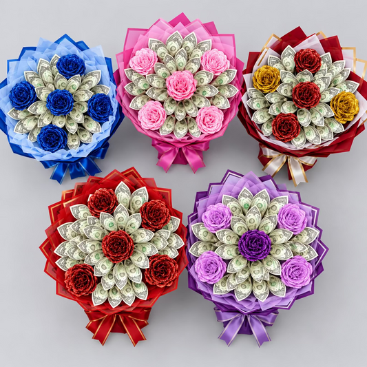 Money Bouquet (Artificial Flowers- Small)