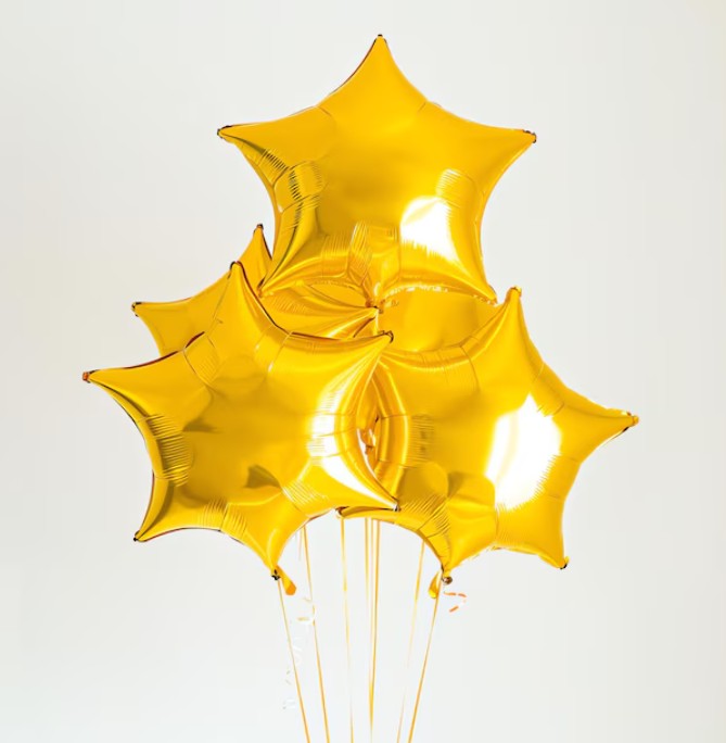 Yellow Star Balloon