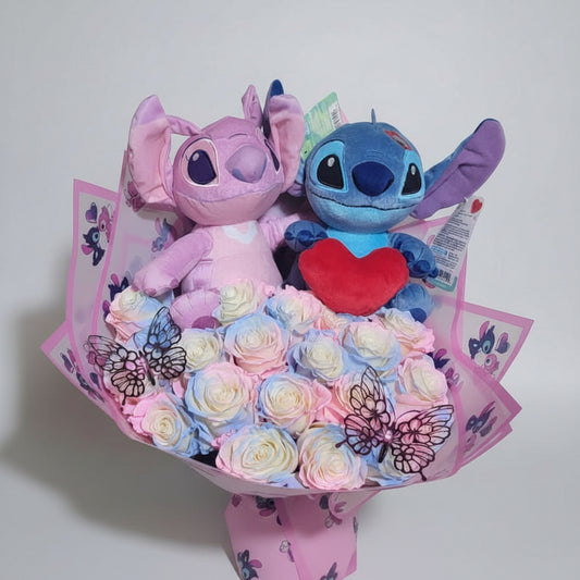 Angel & Stitch Plushie Bouquet