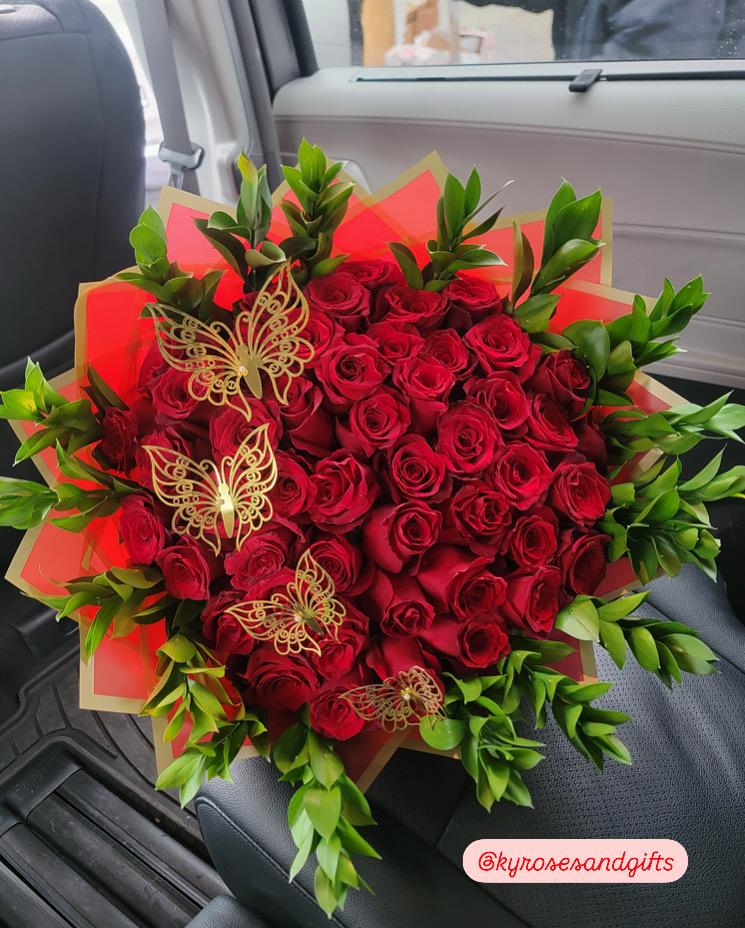 Butterfly Red Bouquet