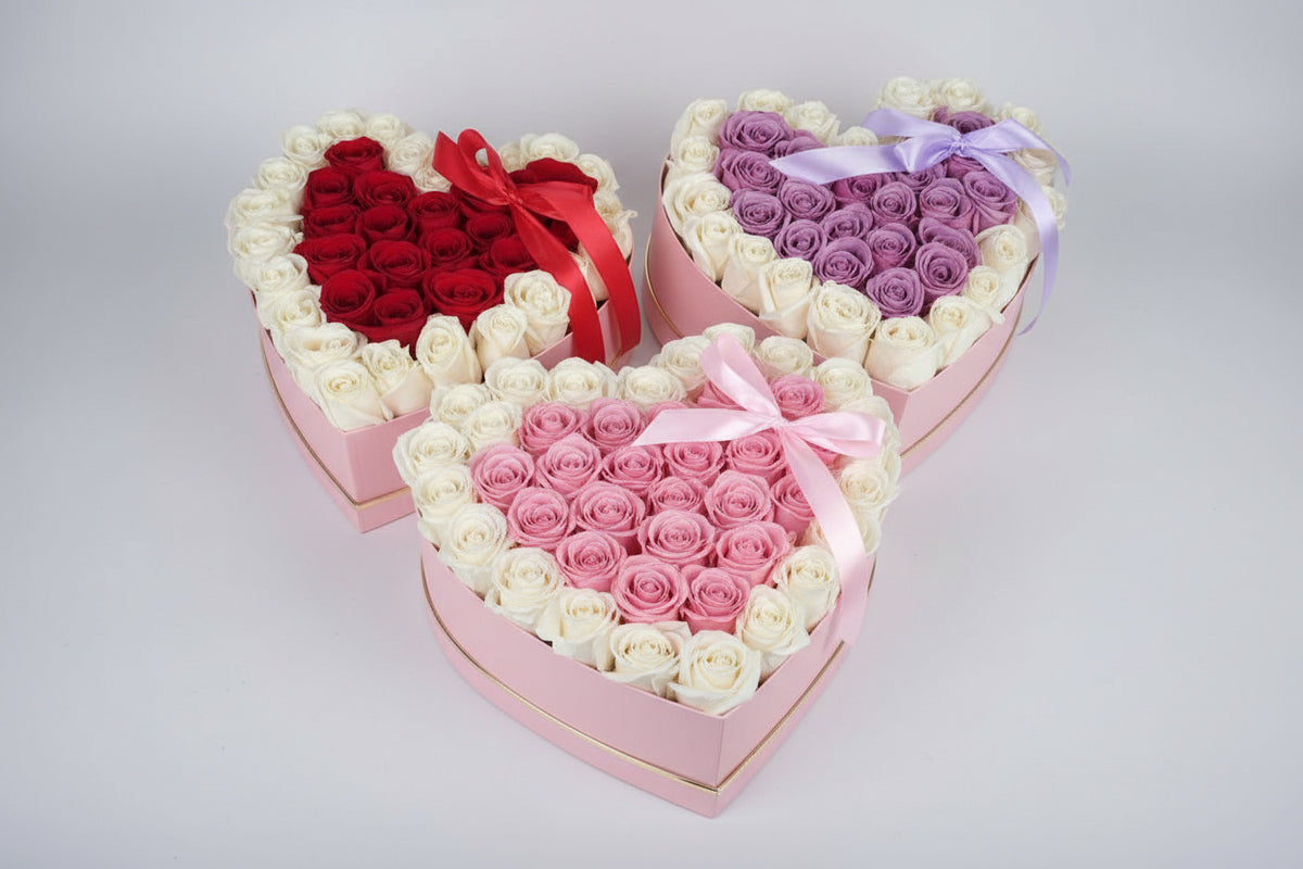 Rose Floral Heart Box