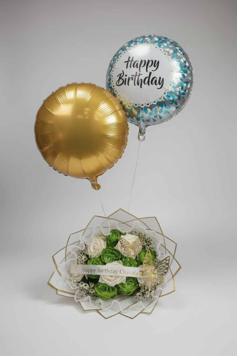 Birthday Wishes & Rose Bundle