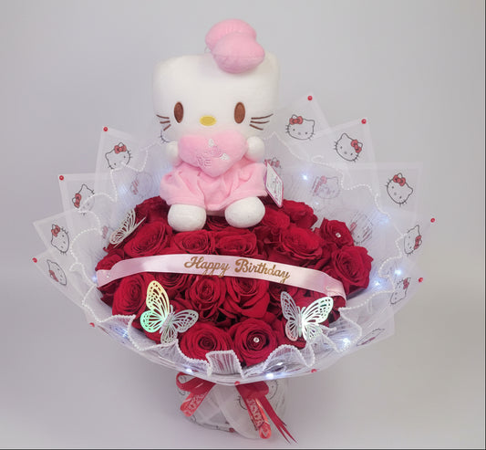 Hello Kitty 25 Rose Bouquet