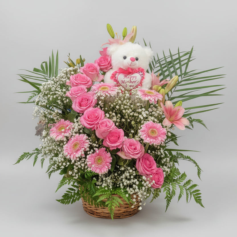 Basket of Florals (W. Plushie)
