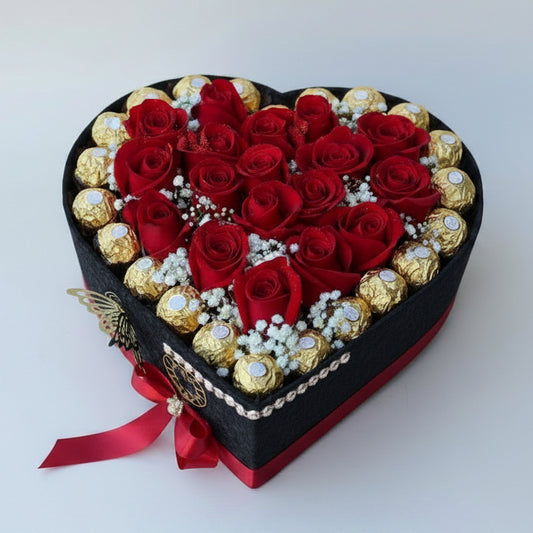 Chocolate Border Heart Box