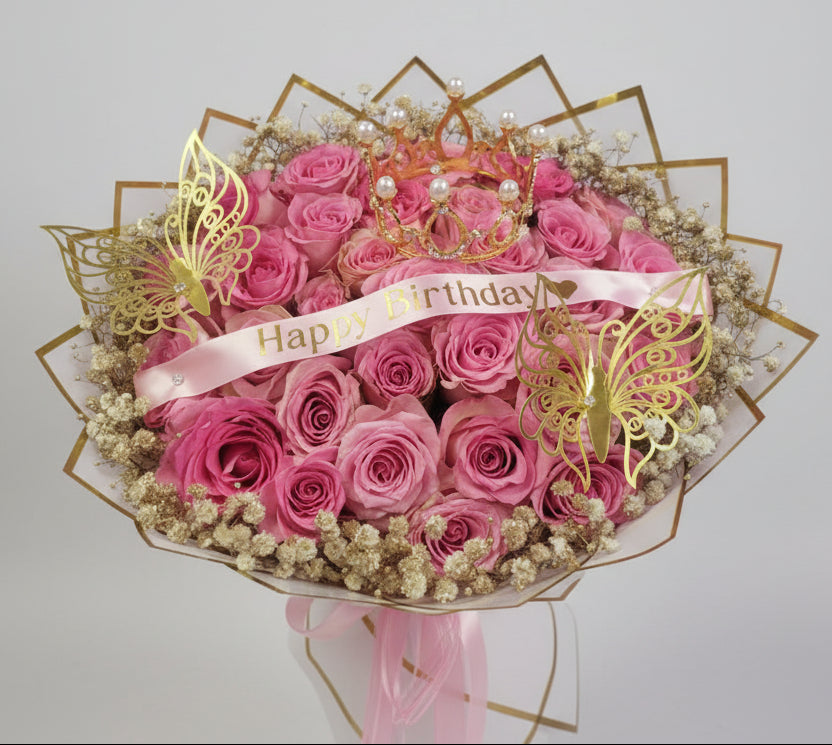 Pink & Gold Bouquet