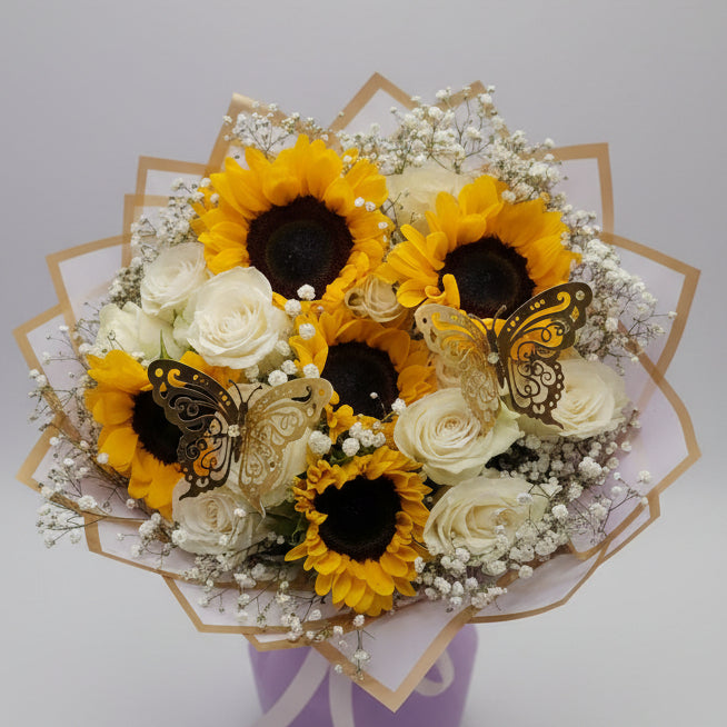 Sunflower & Rose Bouquet