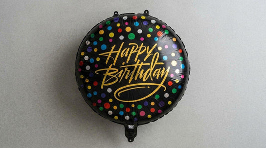 Birthday Black Dots  17' (HELIUM)