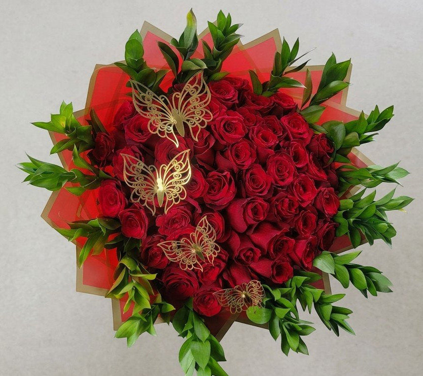 Butterfly Red Bouquet