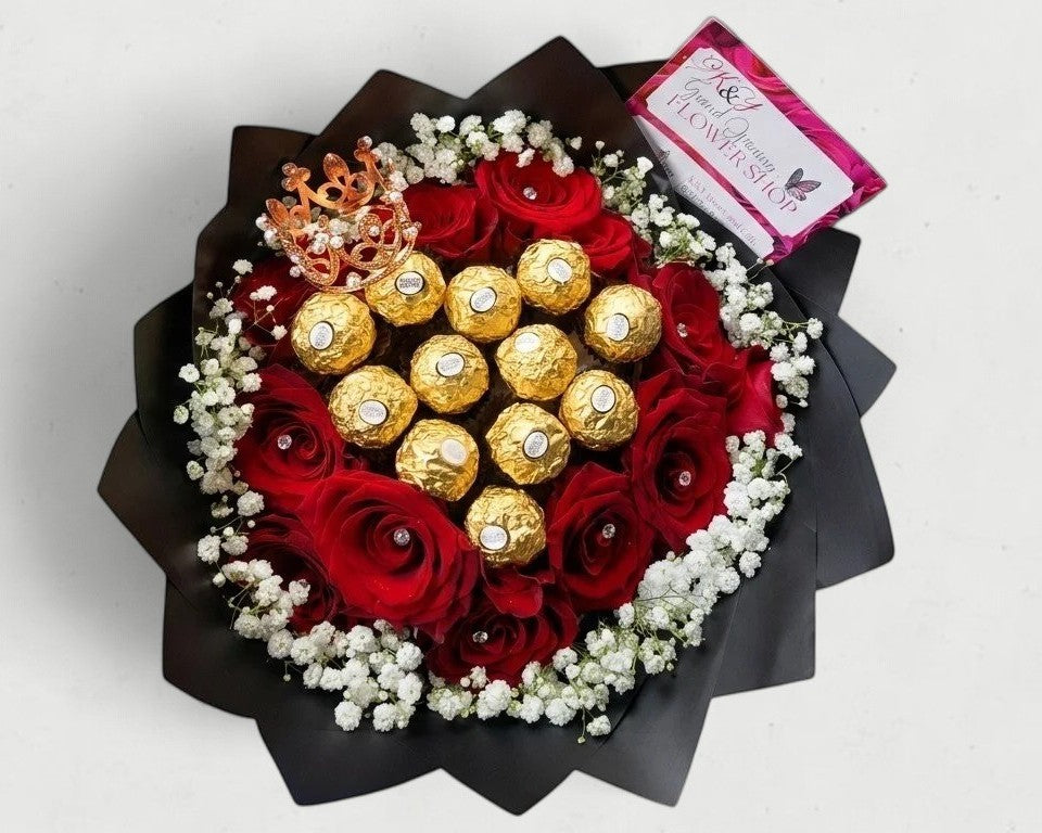 Heart Chocolate Rose Bouquet