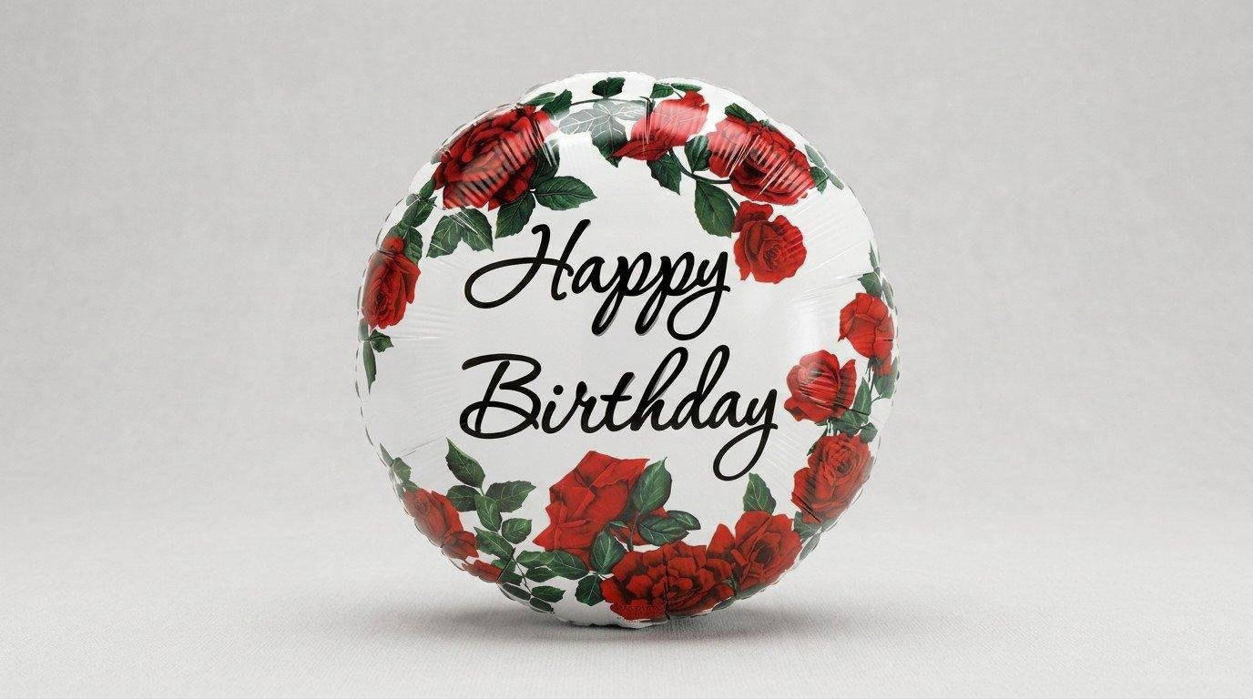 Birthday Red Rose 17'  (HELIUM)