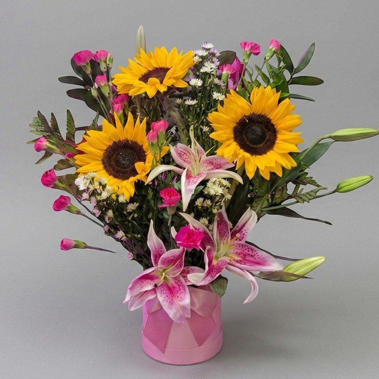 Sunflowers Lillys Arrangement