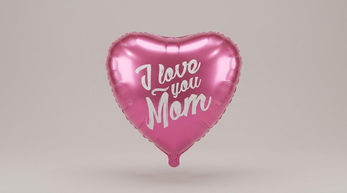 I Love You Mom Heart 17in Balloon (HELIUM)