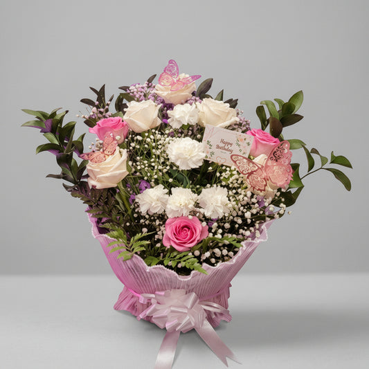 Roses and Carnations Large Basket