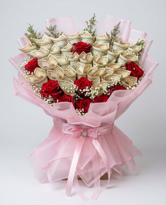 Pink Girl Money Bouquet